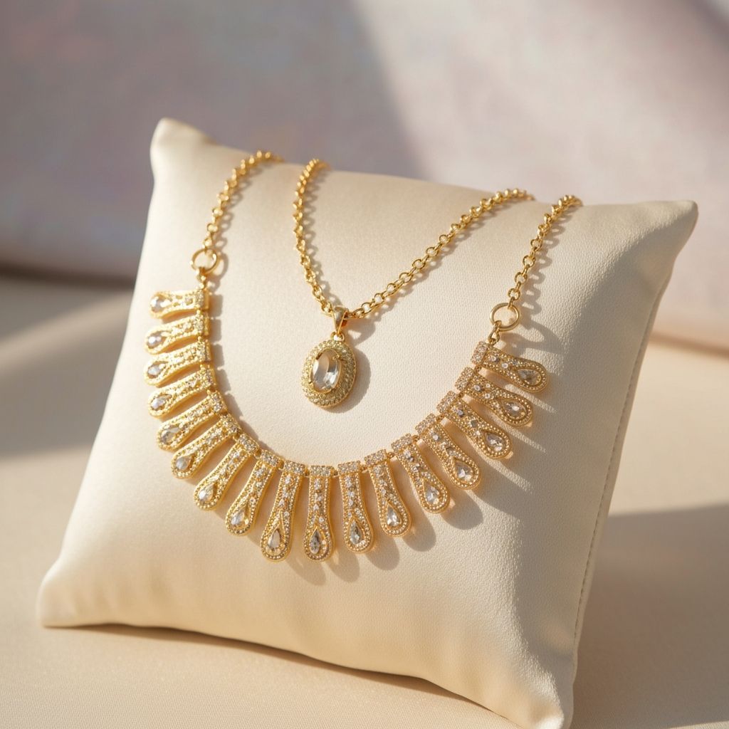 Luxuriöser Goldschmuck auf Marmor - Aurello Goldankauf